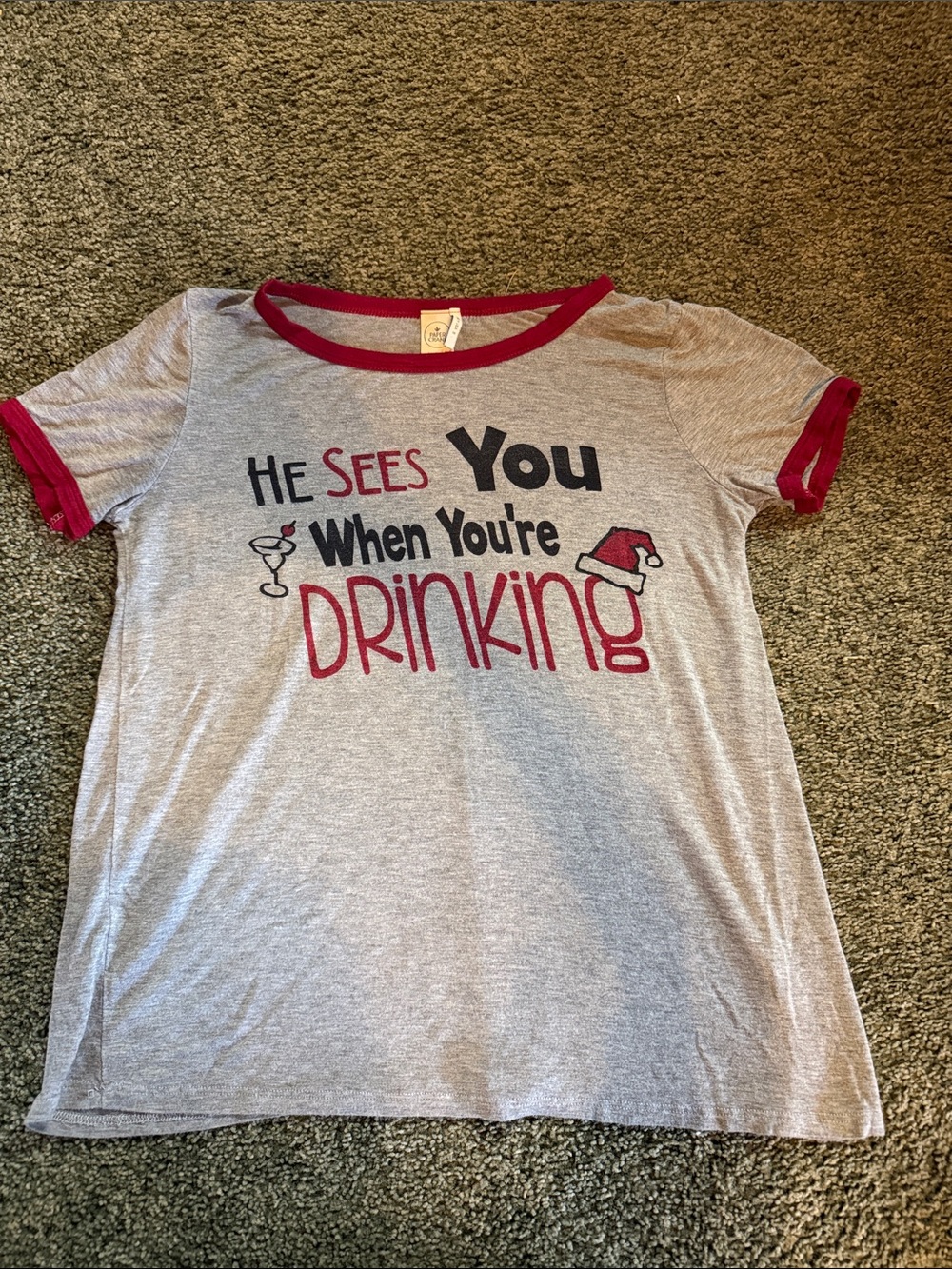 Gray & Red Holiday Graphic Tee for Kids